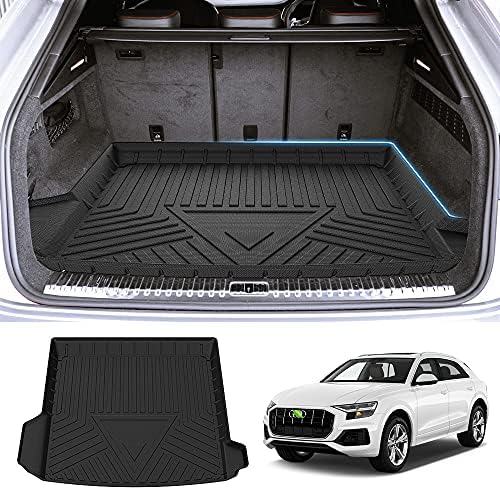 Cargo Liner Fits for Audi Q8/RS Q8 2019-2025 2026, All Weather Cargo Mat for Q8, Heavy Duty Waterproof Rear Trunk Mat for Q8 Accessories - size: 1)Audi Q8/RS Q8【2019-2025】
