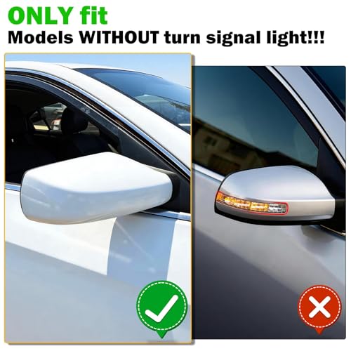 Moonlinks Mirror Cover Replacement Compatible With Nissan Altima 2.5L 2007 2008 2009 2010 2011 2012, Pearly White Right Passenger Side Clip-on Mirror Cap WITHOUT Turn Signal, Replace for 96301-JB13E - color: Right White