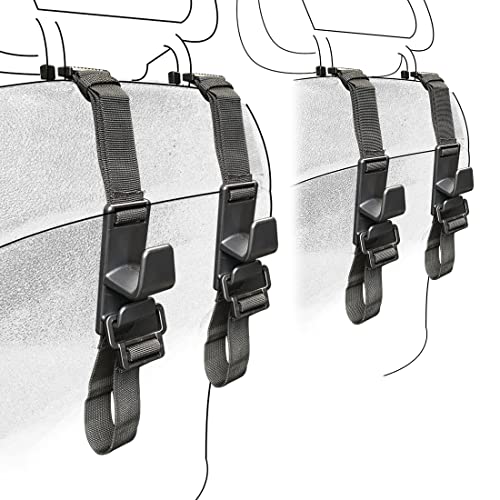 4-Pack Headrest Hooks for Car Universal Interior Auto Vehicle Back Front Seat Hanger Holder Organizer for Handbags Purses Coats and Grocery Bags - size: 4pack