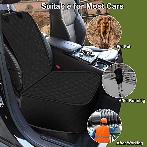 Femuar 2 Packs Car Front Seat Cover for Dogs, Waterproof Pet Car Seat Protector, Nonslip Scratch-Proof Dog Seat Cover for Cars, Trucks & SUVs - color: 2 Pack-Black