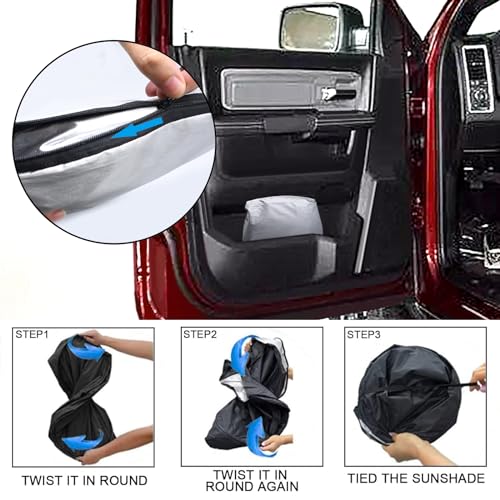 2026 Upgrade Front Windshield Sunshade Fit for Dodge RAM 1500 2010-2025 2026 Foldable Car Shade Automotive Windshield Sunshades for Dodge RAM 1500 Accessories |Keeps Your Vehicle Cool| - size: Fit for Dodge RAM 1500 2010-2025