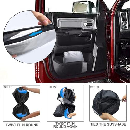 2026 Upgrade Front Windshield Sunshade Fit for Dodge RAM 1500 2010-2025 2026 Foldable Car Shade Automotive Windshield Sunshades for Dodge RAM 1500 Accessories |Keeps Your Vehicle Cool| - size: Fit for Dodge RAM 1500 2010-2025