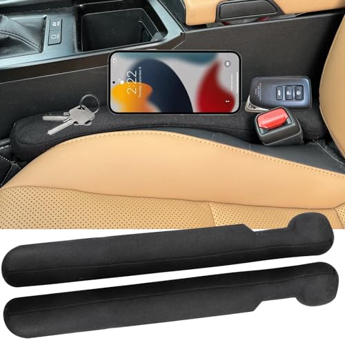 YLXGT Car Seat Gap Filler Universal for Car SUV Truck Accessories Seat Gap Blocker Fit Organizer Fill The Gap Between Seat and Console Stop Things from Dropping Pack of 2 Black - color: Black, size: Driver's＋passenger Fabric