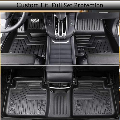 CRV Floor Mats Compatible with 2007-2011 Honda CR-V，All Weather Protection Waterproof Durable Anti-Slip Odorless Custom-fit TPE Floor Liner Front and Rear Row Set - size: 1）For Honda CRV（2007-2011 ）Floor Mats