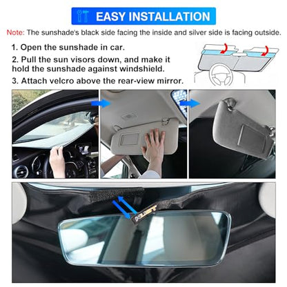 KUST Windshield Sun Shade for Toyota RAV4 2013 2014 2015 2016 2017 2018 Window Accessories Shade Sun Protector Foldable Block UV Rays Keep Car Cooler - size: FOR | Toyota RAV4 2013-2018