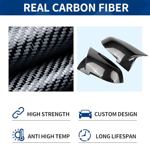 Real Carbon Fiber Side Mirror Cover Compatible with 3-Series F30 F31 F34 / 4-Series F32 F33 F36 / 2-Series F22 F23 / 1 Series F20 X1 E84 M2 F87 (Real Carbon Fiber, F22 F30 F32 F36) - color: Real Carbon Fiber, size: F22 F30 F32 F36