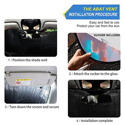 Palm Trees Beautiful Sunset on The Tropical Sea Beach Car Windshield Sun Shade Blocks UV Rays Sun Visor Protector Foldable Sun Reflector to Keep Your Vehicle Cool - color: Beach Sunset 2
