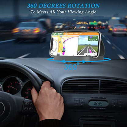 JOYEKY Cell Phone Holder for Car, Vertical Horizontal Car Phone Mount with 360° Rotate Dashboard Cradle Compatible iPhone Samsung Galaxy Android Smartphones, GPS Devices - color: Gray