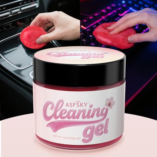 ASFSKY Car Cleaning Gel (Pink,Sakura) Cleaning Putty Universal Dust Cleaning Car Interior Cleaner Keyboard Dust Remover Car Slime Gifts for Men Women girl（1 pack） - color: Pink