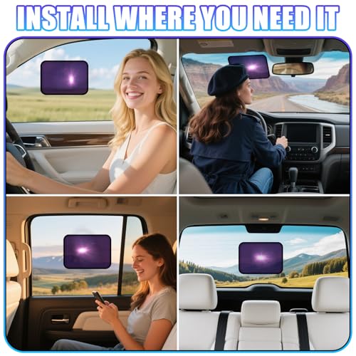 ZATOOTO Static Cling Car Window Shades (2 Pack, 9.84 * 7 in) Expandable Sun Shade Side Window Sun Blocker Car Windshield Sunshade｜Reinforced Frame｜Anti-Glare｜Static Cling｜ - size: 2 Pack (9.84 x 7 in)