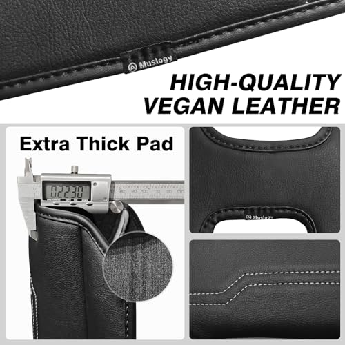 Muslogy Center Console Armrest Cover Fit for Chevy Silverado & GMC Sierra 1500 2500 3500 2014-2018 Accessories, Comfort Armrest Pad Console Lid Cushion Vegan Leather Regular Thick(Bucket Seat ONLY) - size: 1) 14-18 |Silverado & Sierra| Bucket Seat, Regula