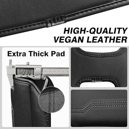 Muslogy Center Console Armrest Cover Fit for Chevy Silverado & GMC Sierra 1500 2500 3500 2014-2018 Accessories, Comfort Armrest Pad Console Lid Cushion Vegan Leather Regular Thick(Bucket Seat ONLY) - size: 1) 14-18 |Silverado & Sierra| Bucket Seat, Regula
