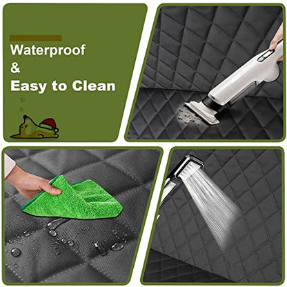 Femuar 2 Packs Car Front Seat Cover for Dogs, Waterproof Pet Car Seat Protector, Nonslip Scratch-Proof Dog Seat Cover for Cars, Trucks & SUVs - color: 2 Pack-Black