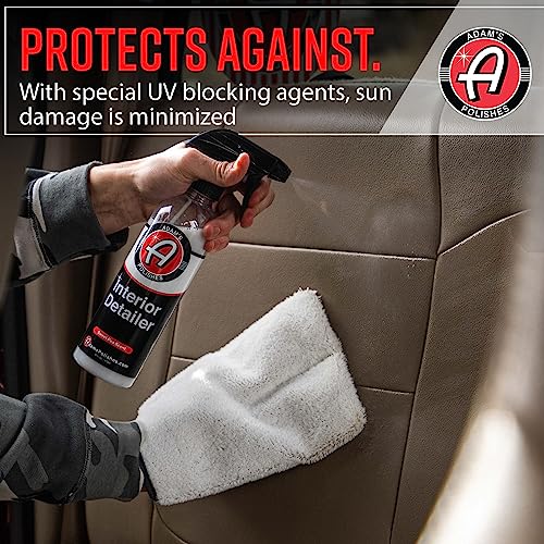 Adam's Polishes Interior Detailer 16 fl. oz - Total Car Cleaner, Protectant & Dressing | All Purpose Leather Conditioner | Vinyl, Dashboard, Screen, Seat Cleaner & More - Pack of 2 - size: 32 Fl Oz (Pack of 1)