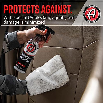 Adam's Polishes Interior Detailer 16 fl. oz - Total Car Cleaner, Protectant & Dressing | All Purpose Leather Conditioner | Vinyl, Dashboard, Screen, Seat Cleaner & More - Pack of 2 - size: 32 Fl Oz (Pack of 1)