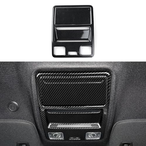 Car Roof Reading Light Lamp Sticker ABS Carbon Fiber Decal Interior Trim Cover Accessories for 2024 2025 2026 Ford Mustang / 2022-2026 Maverick / 2021 2022 Bronco Sport - color: Roof Reading Light