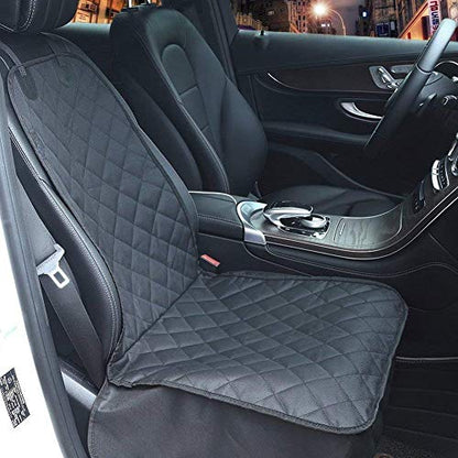 AsFrost Dog Seat Cover Cars Trucks SUVs, Thick 600D Heavy Duty Pets Car Seat Cover, Waterproof & Wear-Resistant Durable Nonslip Backing & Hammock Convertible, Black, 2 Pack - color: black, size: 2 PCS