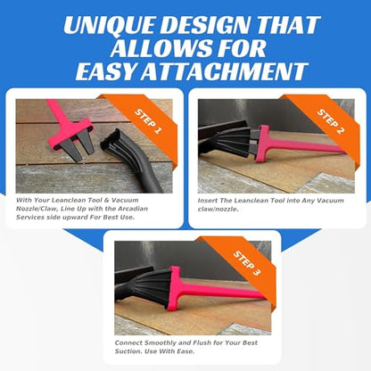 Vacuum Detail Attachment Tool | All-in-One Deepcleaning Crevice Cleaner/ Ice Scraper | The Best Car Accessories & Essentials | Wet & Dry Car Detailing Kit | Truck, Auto, & RV Cleaning Supplies (Red) - color: Red