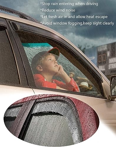Wensdy 4pcs Side Window Wind Deflectors,Outside Mount Shade Sun rain Guards,Dark Smoke Visors for 2002-2006 Cadillac Escalade,2000-2006 Chevy Tahoe/GMC Yukon,2001-2006 Yukon Denali 94304 - size: 02-06 Cadillac Escalade