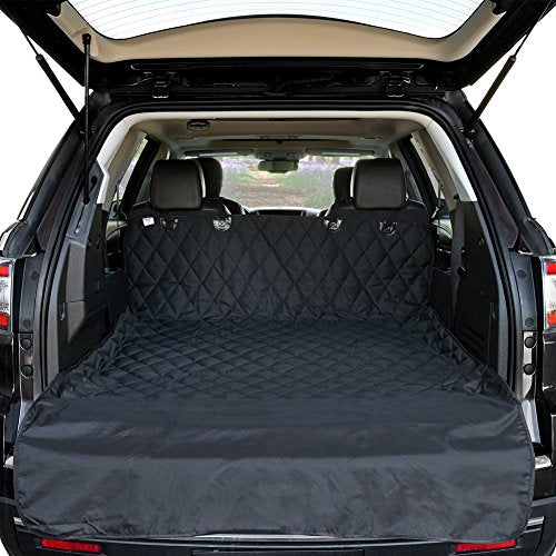 HCMAX Luxury Dog Vehicle Cargo Liner Cover Pet Seat Cover Bed Floor Mat Nonslip Waterproof Universal for Car SUV Truck Jeeps Vans Black - XL