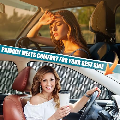 ZATOOTO Car Window Shade for Baby Car Sun Shade Side Window Breathable Mesh Sun Blocker for UV & Heat Glare Free Universal for Most Cars Easy Magnetic Installation Perfect for Camping Travel Napping - size: 6#Mesh 4pack kit