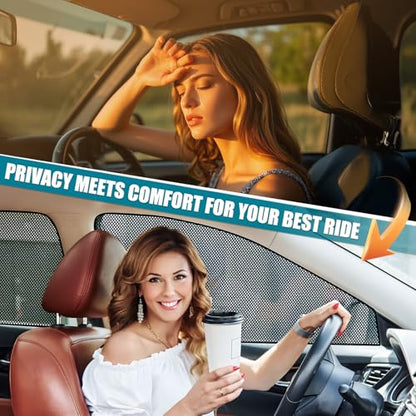ZATOOTO Car Window Shade for Baby Car Sun Shade Side Window Breathable Mesh Sun Blocker for UV & Heat Glare Free Universal for Most Cars Easy Magnetic Installation Perfect for Camping Travel Napping - size: 6#Mesh 4pack kit