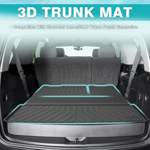 Mixsuper Cargo Liner for Tahoe/GMC Yukon 2015-2020 (Non XL), Trunk Mat for Tahoe Accessories All Weather Cargo Mat Rear Trunk Liner Black 3PCS - size: Fit for Tahoe/Yukon 2015-2020