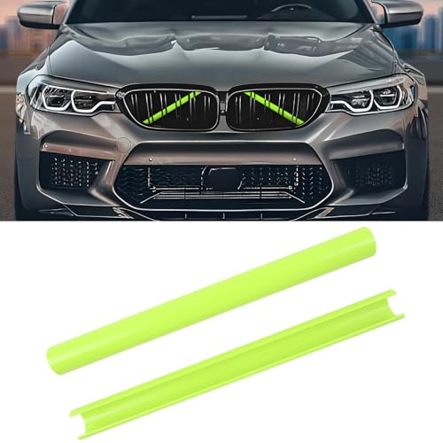 Compatible with BMW Grill Inserts Trims F90 F30 G30 F20 F22 F32 G32 G11 G12 M5 For 1 2 3 4 5 6 7 Series Compatible with BMW V Brace Wrap Covers Green Grill Stripes Wrap Accessories - color: Green, size: F30/G30
