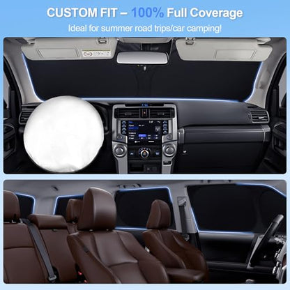 6pcs Car Window Shades for Dodge RAM 2500 3500 2010-2026 Accessories,Windshield Side Rear Full Sunshade,Sun Visor UV Blocking, Privacy Protection and Blackout for Camping Outdoor - size: for 2010-2025 Dodge RAM 2500 3500
