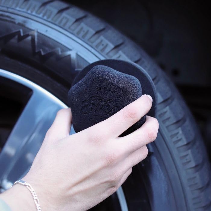 Tire Shine Applicator - Tire Shine Car Detailing Foam Sponge Tool - Tire Cleaner and Shine Tire Foam - Tire Shine Brush Car Cleaning Supplies (2 Pack) - size: 2 Pack