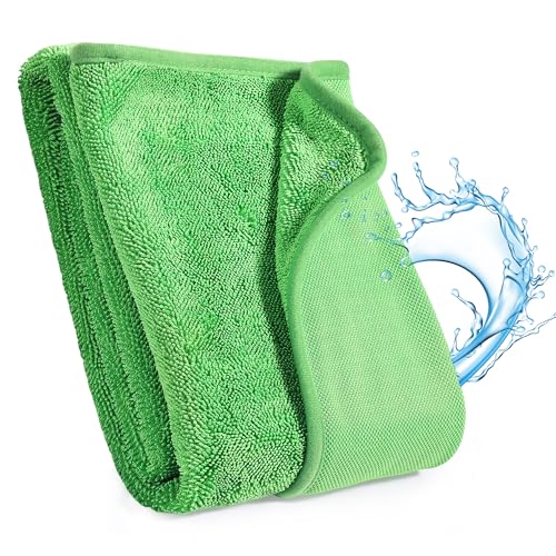 JOYMOOP Microfiber Towels for Cars, 63" x 29.5" Car Drying Towel, Green Reusable Car Towel, Quick Drying Car Microfiber Cleaning Cloth for RVs, SUVs, Trucks - color: New Car Towels - Green, size: 63"x29.5" - 1pcs
