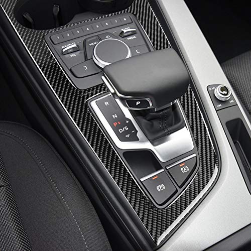 NVCNX Real Carbon Fiber Compatible with Audi B9 A4 S4 A5 S5 2017-2019 / RS5 2018 2019 Car Center Console Gear Shift Panel Cover Sticker Decal Interior Trim Accessories 1PC - color: Center Console Gear Shift Panel for 2017-2019