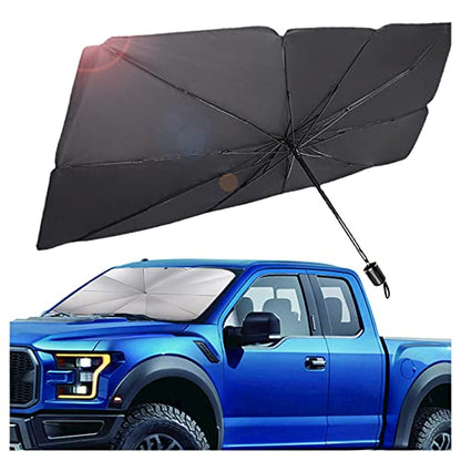 Car Sunshade Umbrella,Upgraded Windshield Cover Sun Shade,UV Reflecting Portable Front Window Cover,Universal Car Windshield Sunshades,UV Block for Front Windows,Fits Most Vehicles (55"x 31")