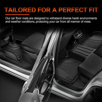 AOMSAZTO Floor Mats Compatible with Mercedes Benz GLC 300 2016-2022 (Not for Coupe): All Weather Floor Mats & Cargo Mat for GLC300 GLC250 GLC300e GLC43 AMG GLC63 AMG Full Set Floor & Trunk Liner - style: 2) for Mercedes Benz GLC (Not Coupe) | 2016-2022 |