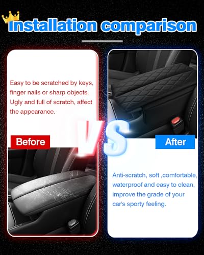 Autorder Center Console Cover for 2023-2025 2026 Mazda CX-50 CX50 Accessories Armrest Cover Leather Armrest Cushion Anti-Scratch Protector with Pockets - size: 2023-2026 Mazda Cx-50