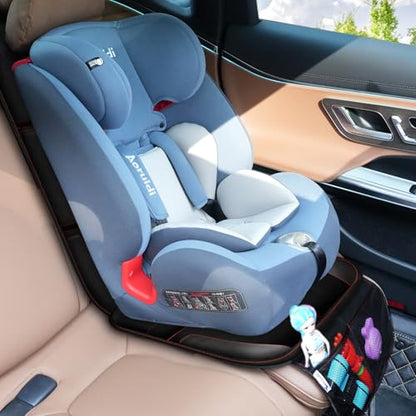 Car Seat Protector With Non-Slip Rubber Padded Backing, Waterproof Thickest Padding for Child Seats, No Imprint Under Baby Seat (Red-1pcs) - color: 1pcs-Black with Red Stitching