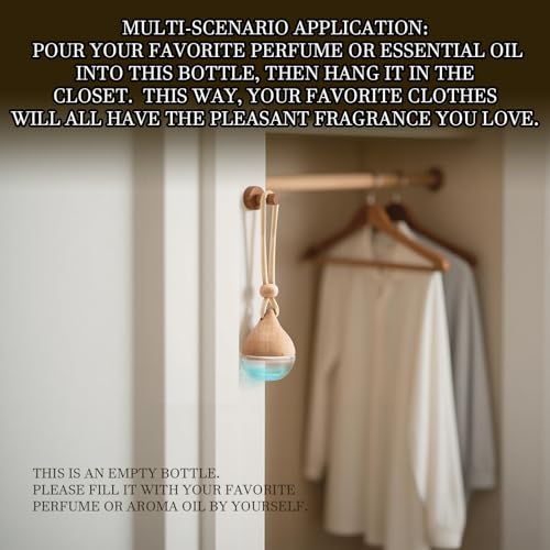 Refillable Car Air Freshener Hanging Diffuser, Empty Glass Bottle with Reed Sticks for Essential Oils, Car Scent Diffuser and Aromatherapy Pendant Decor for Women and Men (4PCS) - size: Reed Stick - 4PCS