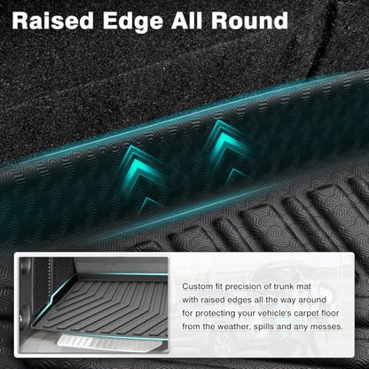 Mixsuper Cargo Liner for Chevrolet Tahoe/GMC Yukon 2021-2026, All Weather Cargo Mat Trunk Liner, Behind The 3rd Row Seats, Black - size: Cargo Liner Behind 3rd Row