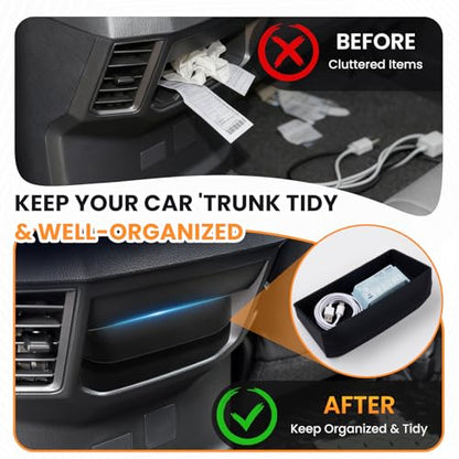 Autorder Rear Center Console Organizer for 2022-2025 2026 Toyota Tundra SR/SR5 Accessories - Rear Armrest Box Air Vent Storage Box - Silicone Black - size: 2022-2026 Toyota Tundra SR/S5