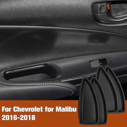 4pcs/Set Door Switch Bezel Cap Replacement Left/Right Front/Rear Plastic Bolt Cover for Chevrolet for Chevy Malibu 2016 2017 2018 Car Interior Accessories 23451118