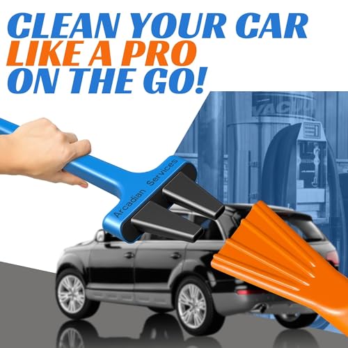 Vacuum Detail Attachment Tool | All-in-One Deepcleaning Crevice Cleaner/ Ice Scraper | The Best Car Accessories & Essentials | Wet & Dry Car Detailing Kit | Truck, Auto, & RV Cleaning Supplies (Blue) - color: Blue
