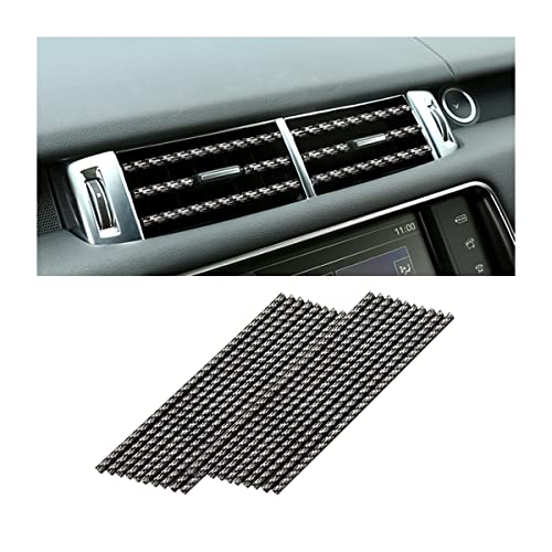 20PCS Car Air Conditioner Decoration Strip, Auto Air Vent Outlet Chrome DIY Trim Strips, Waterproof Moulding Bendable Protection Strip Line, Car Decor Accessories for Most Cars (Carbon Fiber) - color: Carbon Fiber