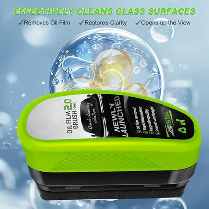 1-Pack Oil Film Remover Brush – Rainproof & Anti-Fog Windshield Cleaner Tool for Car Glass | Streak-Free Visibility, Easy Grip Design