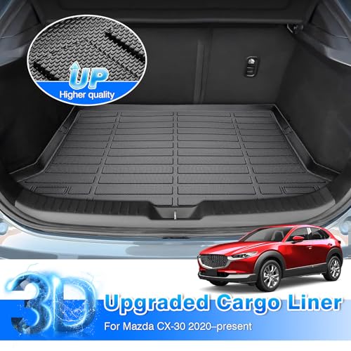 Cartist Floor Mats for Mazda CX30 2020-2025 2026, All Weather Car Floor Mat for cx30 Accessories, Trunk Mat Cargo Liners Waterproof - size: 4)Mazda CX-30【20-26】