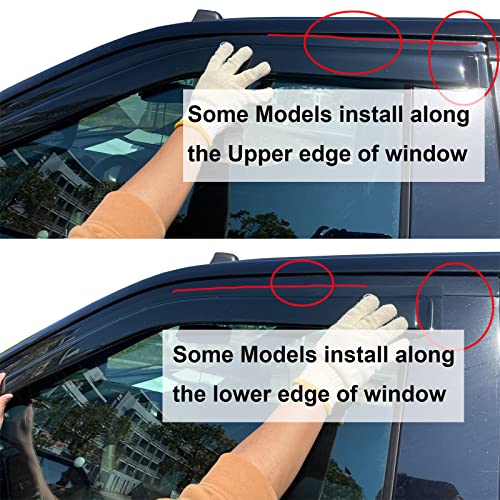 Smoke Window Visors Compatible with 1999-2006 Silverado/Sierra Extended Cab Sun Rain Guard Wind Deflectors 4pcs 94044 - size: For 1999-2006 Silverado/Sierra Extended Cab