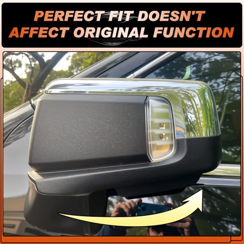 ACLONG Chrome Mirror Cap Cover Trim Left Driver Side & Right Passenger Side Rearview Side Mirror Covers Fit for Chevy Silverado 1500 GMC Sierra 1500 2019 2020 2021 2022 2023 2024 2025-1 Pair - size: Fit for Chevy Silverado 1500 2019-2025-Chrome
