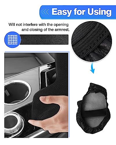 Autorder Center Console Cover for 2023-2025 2026 Cadillac Lyriq Accessories Armrest Cover Anti-Scratch Middle Console Pad Leather Armrest Protector - size: Cadillac Lyriq 2023-2026