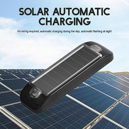 2Pack Solar Warning Lamp,WONFAST Waterproof Mini LED Solar Car Flashing Alarm Safety Lamp Bar Emergency Security Strobe Light for Bike Motorcycles SUV Truck Vehicle Night Driving (Green) - color: Green