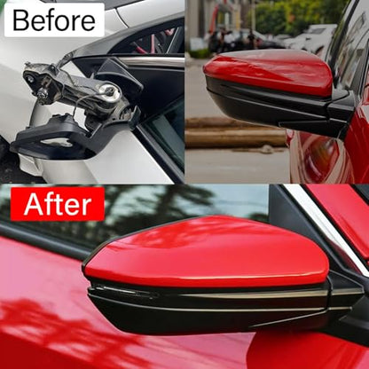 Moonlinks Compatible with 2016-2021 Honda Civic Passenger Side Mirror Cover Replacement,Red Mirror Cap for 10th Gen Civic,2019-2022 Insight,Right Side(1PC) - size: 10th-Right Red