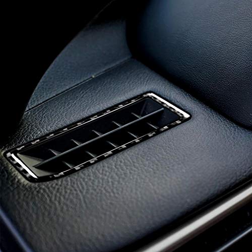 NVCNX Car Dashboard Defogging Air Vent Frame Cover Decal Compatible with Lexus IS250 2014 2015 / IS200t 2016 2017 / IS300 2016-2020 / IS350 2014-2020 Carbon Fiber Interior Trim Accessories Black - color: Air Vent - a